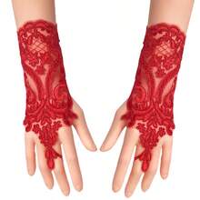 1pc Elegant Black Lace Fingerless Gloves - Soft & Skin-Friendly, Floral Design, Stretchy Polyester Fabric - Ideal For Brides, Weddings, Parties And Galas, Wedding Accessories - A - View 8
