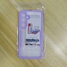 Hadaasi 1 pieza Funda de teléfono transparente 2 en 1 con parachoques de TPU suave + parte trasera de PC dura con protector de pantalla frontal, compatible con Apple 17E/17Pro/17ProMax/Air/17/16/16E/16ProMax/15/14/13/12/11 Pro Max/Plus/SE2/SE3 y Galaxy M36/S25FE, 12/13C/12C/Note 12 Pro/NOTE14PRO+/NOTE13PRO/NOTE13PRO+/POCO M6PRO/OCOX6 5G, Honor 400/400Pro/400Lite, Reno14 Pro/Reno14 F, Hot 60 Pro/Hot 60 Pro+ - Púrpura malva - Ver 130