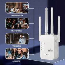 Bộ khuếch đại tín hiệu WiFi, bộ mở rộng sóng, bộ khuếch đại tín hiệu tầm xa, có cổng Ethernet, giao diện mạng kép, bộ lặp mạng không dây, bộ khuếch đại liên lạc di động tại nhà có cổng Ethernet. - Xem 6