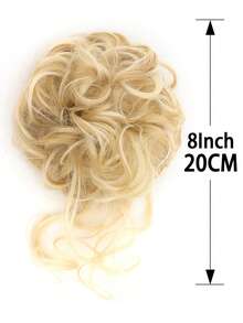 8 Inch Curly Braided Hair Bun, Wavy Ponytail, Made Of High-Quality Synthetic Fiber, Suitable For Women - Multicolor - View 7