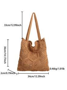 大容量编织手提包，新款时尚度假沙滩包。单肩包。百搭女士包。通勤必备手提包。 - 彩色 - 查看 10