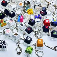 1个键盘减压玩具，键盘舒缓玩具，4键键盘减压玩具，键盘钥匙扣玩具，手指键盘帽玩具，用于缓解压力和消磨时间 - 彩色 - 查看 4