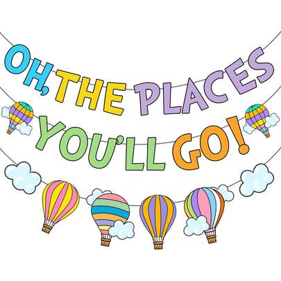 1 Set Colorful Decorative DIY Letter Garland Banner, Multicolor Decorative Banner, Graduation Party Decor, Colorful Party Decor, 1st Birthday Decor, Baby Shower Decor