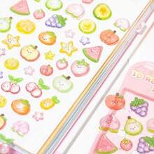 Serie de fiesta de dulces de caramelo Serie 3D Pegatinas con relieve lindo DIY Cuaderno Estuche para teléfono móvil Marco de fotos Álbum de fotos Tarjeta - color - Ver 9