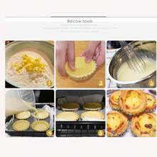 5/10/20/30/100/200pcs Reusable Aluminum Cupcake/Muffin/Pudding Baking Molds, Non-Stick, For Baking Cream Pudding, Silver, 7cm, Baking Tools, Cake/Tart Pans - Silver - View 5