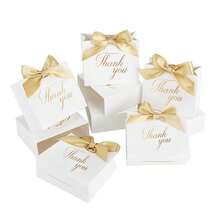 Wedding Gift Box, With Ribbon Gift Box, Used For Bridesmaid Proposal, Birthday And Holiday Graduation Gift Packaging Perfume Doll Cosmetics Packaging Box - White - View 2