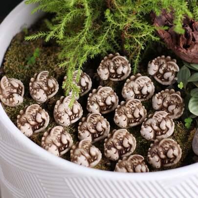 20pcs Outdoor Sleeping Dinosaur Fossil Garden Statues, Cute Mini Dinosaur Home Decor For Yard, Planter, Patio, Lawn Ornaments, Gardening Gifts, Micro Landscape Decoration