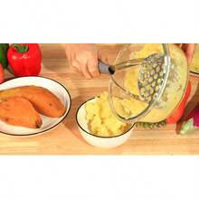 Heavy Duty Manual Potato Masher, Stainless Steel Potato Masher, Potato & Fruit Masher, Long Handle - Multicolor - View 4