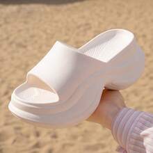 1 Pair Women's Slippers, New Outdoor Sandals, Thick-Soled Elevated Slide Sandals, Summer Women's Non-Slip Beach Flip Flops - Multicolor - View 9