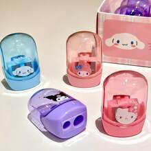 Sanrio Double Hole Pencil Sharpener, Shaped Pencil Sharpener With Large & Small Holes, Dual-Use Pencil Sharpener Stationery - Pencil Sharpener - View 4