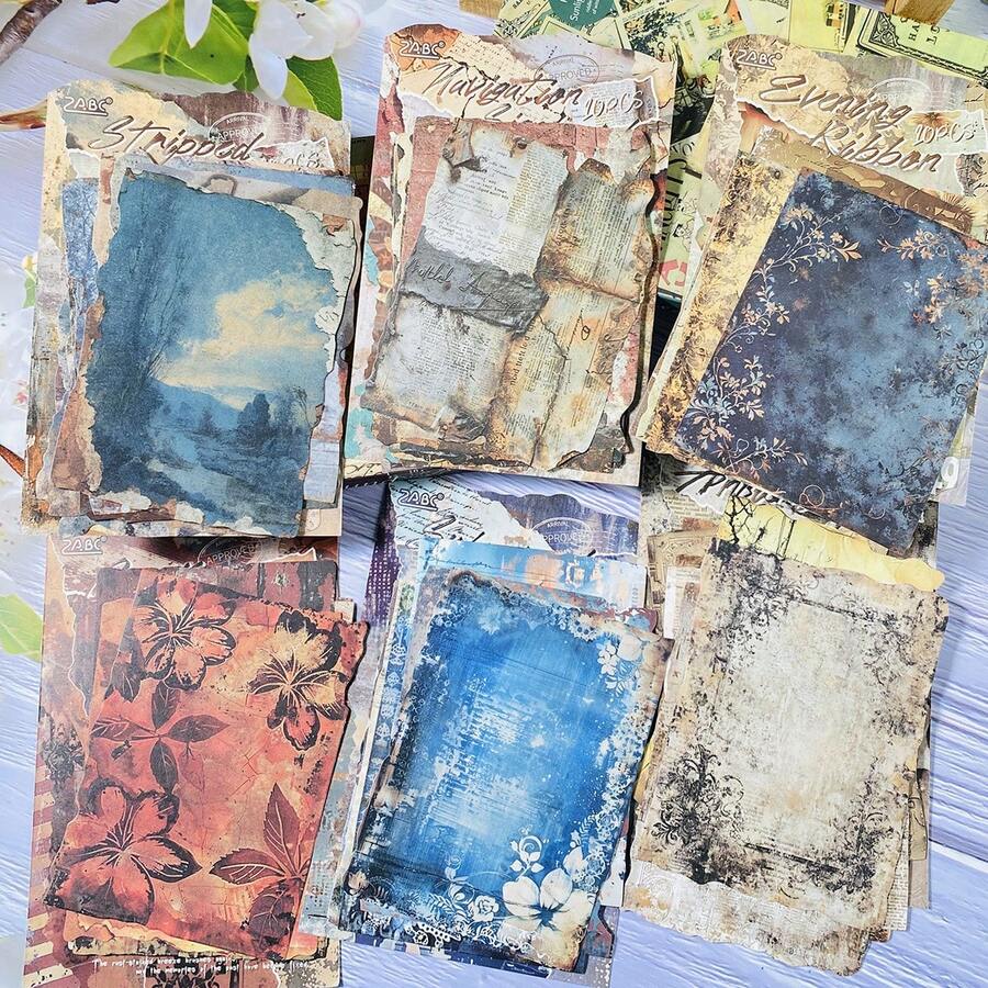 10 Blatt Vintage Sammelalbum Papier Aufkleber Scrapbooking Zubehör für Junk Journals, Planer, Scrapbooking, Planer Dekoration Sammelalbum Papier Aufkleber Feiertags Dekorationen Weihnachten Halloween Valentinstag Sammelalbum Zubehör Schreibwaren Lustige Aufkleber - Stil - Übersicht 1