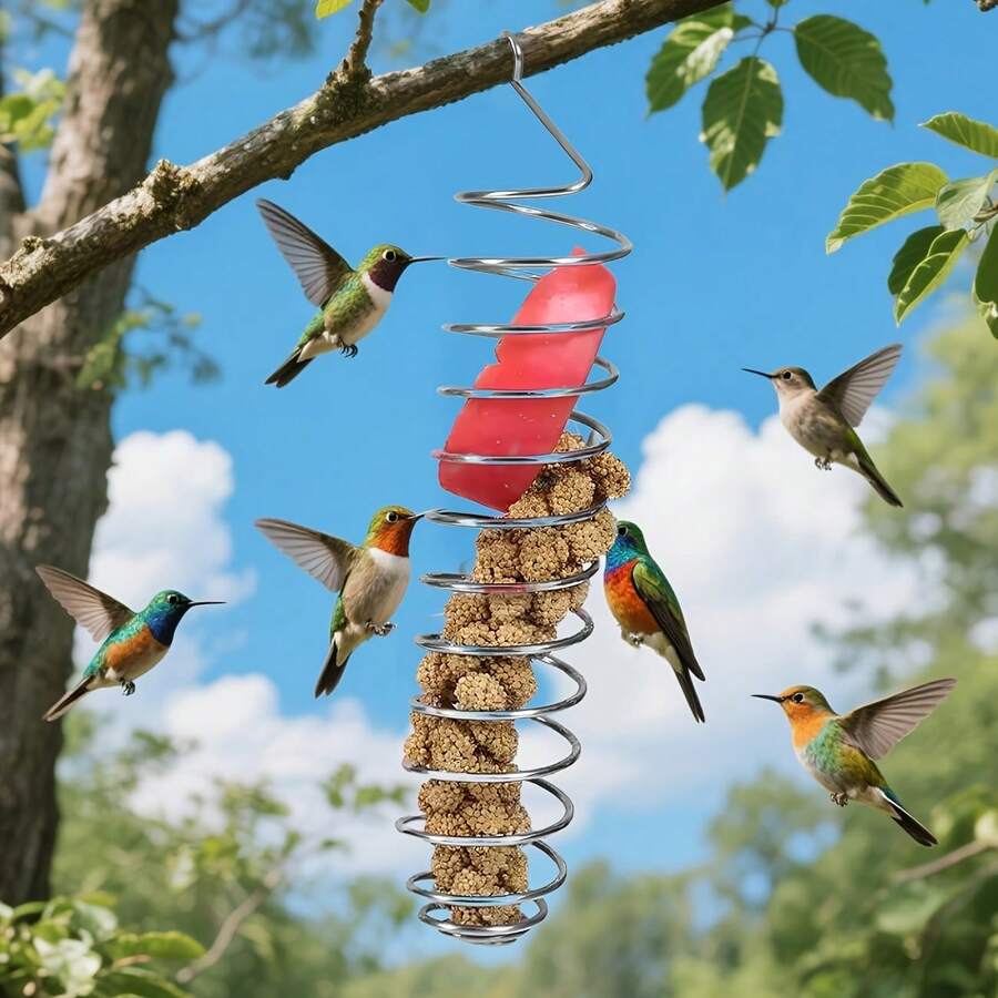 Stainless Steel Bird Feeder - Durable Multi-Compartment Parrot Food And Seed Tray, Sturdy Parrot And Parrot Foraging Toy, Natural Beak Health Food Stick, Bird Cage Accessories No Electricity Required For Parrots, Parrots, African Greys, Parrots - Parrot Accessories, Bird Hygiene Care, Elegant Metal Surface, Rust-Resistant Material - one-size - View 1