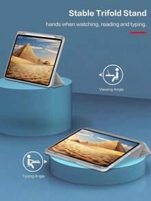 适用于第 11 代 11 英寸（2025 年款）/第 10 代 10.9 英寸（2022 年款）的混合型保护壳，超薄透明后盖带笔槽，支持自动睡眠/唤醒功能，Gary - 淺灰色 - 查看 7