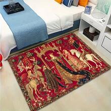 1pc Minimalist Striped Medieval Palace Floor Mat, Doormat, Small Rug, Welcome Mat, Carpet, Outdoor Doormat, Kitchen Rug, Home Decor, Front Door Mat, Area Small Rug, Outdoor Mat, Home Decor, Area Rug, Garden Carpet, Washable Rug - Multicolor - View 3
