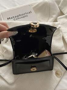 Fashionable Mini Handbag, Women's Chic Versatile Lightweight Tote Bag, Crossbody Bag - Black - View 7
