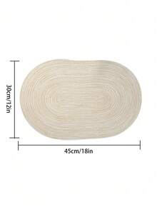 1/2/4/6/8st Minimalistisk Ombre Beige Oval Polyester Bordstabletter - Mjölkaktig kaffefärg - Visa 9