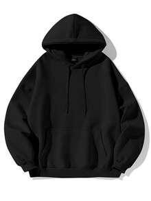 Plus Size Women's Winter Casual Sports Hoodie,Women Graphic Print Pullover Hoodie With Kangaroo Pocket - Casual Long Sleeve Hooded Sweatshirt - Polyester Fabric With Slight Stretch - All Season Comfort- Religious Faith Inspired Apparel - Black - View 2