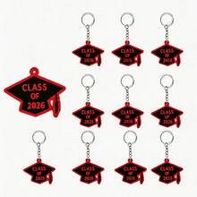 10个装 2026届毕业季钥匙扣 橡胶钥匙圈 批发 毕业帽吊坠 毕业礼物 大学纪念品 - 查看 14