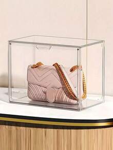 1Pc Acrylic Display Cabinet With Door For Collections Showcase, Plexiglass Case, Figures, Need Self Assembly, Dustproof - MultiWarna - View 8