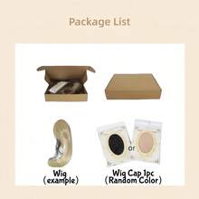 18 Inch Black & Brown Wavy Curly Wig With Bangs, Fluffy Voluminous Curly Hair, Synthetic Fiber Material, Suitable For Daily Wear And Cosplay - Black-brown - View 9