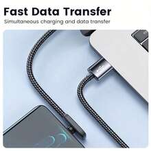 66W USB-A 转 Type-C 充电线，长度可选 3.3 英尺/4.9 英尺/6.6 英尺，USB-C 快充线，兼容 17/16/15/Pro/Pro Max/Plus、Pro 12.9/11、Air 4/5、Mini 6、Moto G、Pixel 及其他 USB-C 设备，适用于 17、17 Pro Max、16、16 Plus、16 Pro、16 Pro Max，方便旅行充电。 - 彩色 - 查看 10