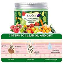 SADOER 1片 120g 水果蔬菜潔顏面膜，深層毛孔清潔、柔嫩、保濕、提亮，適用於黑眼圈、大毛孔、暗沉膚色、油性肌膚 - 水果 - 查看 6