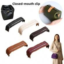 1/2 pièces Sac DIY Bouche carrée Bordure dorée  PU, Augmente la position des trous de couture, Convient pour les charnières de matériel de bagages, les supports de sac nuage, les clips de bouche de sac tressé, les clips de sac à main, la production de portefeuille DIY, Multifonctionnel - Multicolore - Voir 2