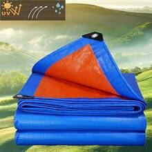 Esta lona impermeable de doble cara, gruesa y resistente al agua, presenta un lado azul que protege de la lluvia y la nieve, y un lado naranja que refleja la luz solar. Su diseño bicolor ofrece una práctica funcionalidad. Fabricada con polietileno de alta resistencia, es robusta y resistente al desgarro, con ojales metálicos y bordes reforzados. Ideal para cubrir muebles, proteger jardines e instalar toldos temporales, está disponible en varios tamaños para un uso flexible en diversas situaciones. - azul - Ver 4
