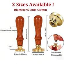 Bộ dụng cụ đóng dấu sáp cá nhân hóa 25mm/30mm - Bộ dụng cụ đóng dấu sáp cưới tùy chỉnh, Bộ dụng cụ đóng dấu sáp cưới cá nhân hóa, Dấu đóng phong bì, Dấu đóng thiệp mời - Nhiều màu - Xem 3