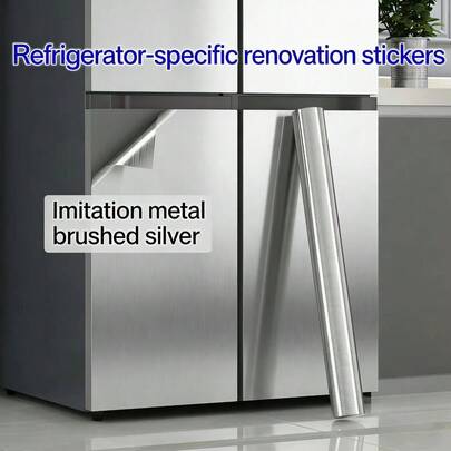 1 Roll Of Stainless Steel Decorative Surface Self-Adhesive Decorative Stickers/Vinyl Wall Stickers/Suitable For Bathroom/Living Room/Kitchen/Stove/Waterproof/Oil-Proof Stickers/High Temperature Resistant/Self-Adhesive Beautiful Seam Stickers/Bathroom Accessories/Modern Wallpaper/Golden Silver/Multiple Sizes