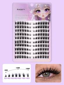 MAANGE 42/36/72/82/140/330片装 CC 漫画角色扮演假睫毛套装,包含交叉狐狸尾巴、眉夹、漫画尖头仙女发片,可选礼盒配件如发箍、眉刷、唇刷、发夹等。 - C - 查看 18