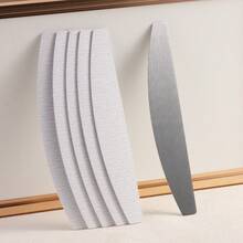 可替换砂纸条和不锈钢板，可重复使用且可清洗，不浪费，半月形、椭圆形、菱形专业指甲锉，指甲修剪工具，海绵抛光条 - 彩色 - 查看 11