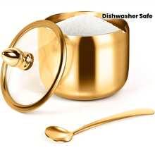 Stainless Steel Seasoning Jar Set With Spoon, Home Salt Pepper Shaker, Dry Goods Storage Box, Kitchen Utensils - Multicolor - View 11