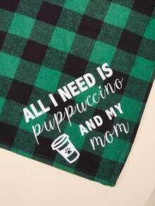 Dog Bandana All I Need Is A Puppucino And My Mom Pet Bandana - Multicolor - View 3