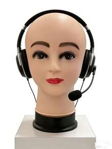 逼真女性人体模型头，适用于假发、帽子和耳机展示 - 光滑PVC材质，适用于零售和摄影 - 1PC - 查看 7