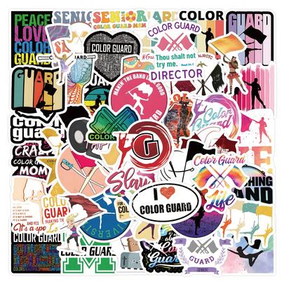 Color Guard Stickers, Arts & Crafts, For Decorating Stationery, Cups, Luggage, Refrigerators, Skateboards, Guitars