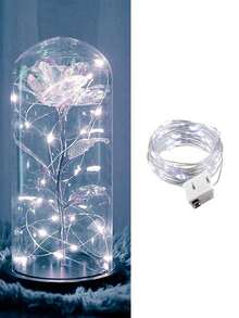 20pcs Battery Operated LED Mini Star Lights, Twinkle Fairy String Lights For Mason Jars, Wedding, Party, Christmas Decor; 200cm Silver Wire Mini Lights For Bedroom, Wedding, Mason Jar DIY, Christmas Wreath, Party Decoration, Warm White, Battery Powered Star Lights, Mason Jar Lights, Firefly Lights For DIY Party Wedding - White Light - View 12