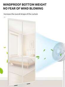 1pc Modern Magnetic Mosquito Net, Extra Large Fiberglass Screen, Breathable Anti-Mosquito Curtain, Suitable For Home, Bedroom, Kitchen, Living Room, Dining Room, Balcony, Windows, Durable And Scratch-Resistant, Hand Washable, No Electricity Required - White - View 4