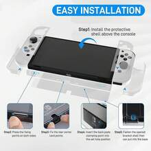 1pc OLED Transparent Detachable Crystal Case For Nintendo Switch, PC Hard Shell Protective Cover, Perfect Design, Effective Protection, Holiday/Birthday Gift - View 5