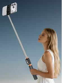 Upgraded 110cm/3.61ft Selfie Stick Tripod Wireless Extendable Monopod With Bluetooth Remote Shutter Foldable Phone Holder Universal For Compatible With IPhone, Compatible With Samsung Travel Photography - one-size - View 5