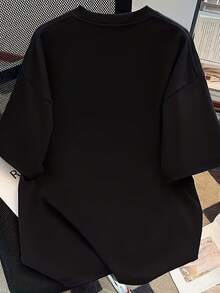 Men's Clothing, Orange, Off-The-Shoulder Top, Men's Clothing, White Top, Blouse, Pink Top, Football Jersey, Brazil, Long-Sleeved, Summer Clothing, Men's Shirt, Orange Top, Jersey, And Ninetta, % Pure Short-Sleeved Shirt For Women, Women's Shirt, Short-Sleeved, Fashionable, With Love Print, Short-Sleeved, Round Neck, Versatile, Top Kurdish - Black - View 2