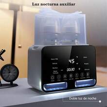Esterilizador y Calentador de Biberones Lascado WNQ-02 Inteligente Pantalla Táctil Luz Nocturna, Multifunción Descongelar, Esterilizar Vapor, Mantener Calor, Sin BPA 110V + Accesorios - Tipo de Enchufe B USA (110-127V) - Ver 6