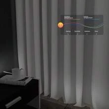 Divider Curtains Blackout Floor To Ceiling Curtain With Hook Wall Mount Sliding Door Curtains Ceiling Mount Extra Wide Curtain Wall Divider For Room Separation(Light Grey,W100 X H84 In) - Light-grey100inchWx84inchLPackof1 - View 3