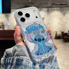 Miniso Disney Lilo & Stitch Double Exposure Stitch Design Phone Case Suitable For IPhone 17/17 Pro/17 Pro Max/17 Air/16/15/14/13/12/11/X Series Iphone 17 Pro Max Case Iphone 17 Pro Case Iphone 17 Case Stocking Stuffers The Girlfriend - Clear - View 4