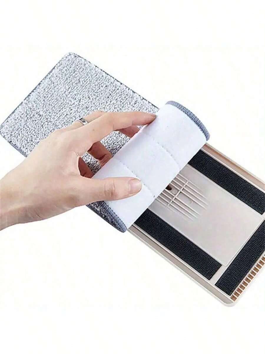 超细纤维拖把替换垫 – 可水洗、可重复使用的拖把头，适用于平整的地砖。干湿两用，有效除尘。易于安装的拖把布，适用于家庭和办公室清洁工具及清洁用品。 - 灰色[加厚款] - 查看 1