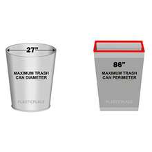 Plasticplace 55-60 gallon Trash Bags │ 22 Microns │ Clear High Density Garbage Can Liners │ 38" x 60" 150Count - como en la foto - Ver 2