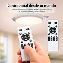 ostarkdom Iotostark Retractable LED Ceiling Fan, 106cm, 3 Blades, 72W Total Power, No App, With Remote Control, Timer, 6 Speeds, 3 Light Temperatures, Summer-Winter Function, Silent, White Iotostark-Leduni - Orange - View 4