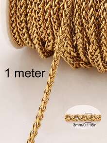 1m Stainless Steel Wide Chain, DIY Necklace & Bracelet Jewelry Making Supplies - Chain - View 11