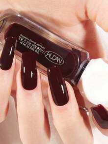 KUDAN 10ml Water-Based Nail Polish, Quick Drying, Peelable, Long-Lasting, Odorless, Multiple Colors Available - Coffee Brown - View 3