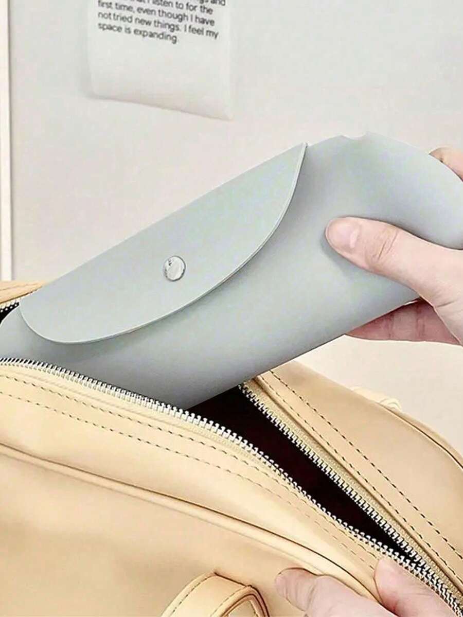 硅胶化妆刷收纳袋，便捷旅行化妆包，多功能美妆包，化妆刷盒，防水袋 - 彩色 - 查看 1